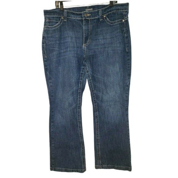 Cabela's Denim - Cabelas 16 Regular Stretch Straight Leg Denim Jeans Dark Wash Blue 16R